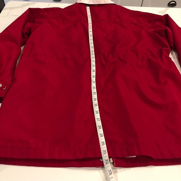 Dunnes Stores Red Parka Jacket Trench Rain Coat Mid-Length Lined Size 16-18 XL - Picture 10 of 14
